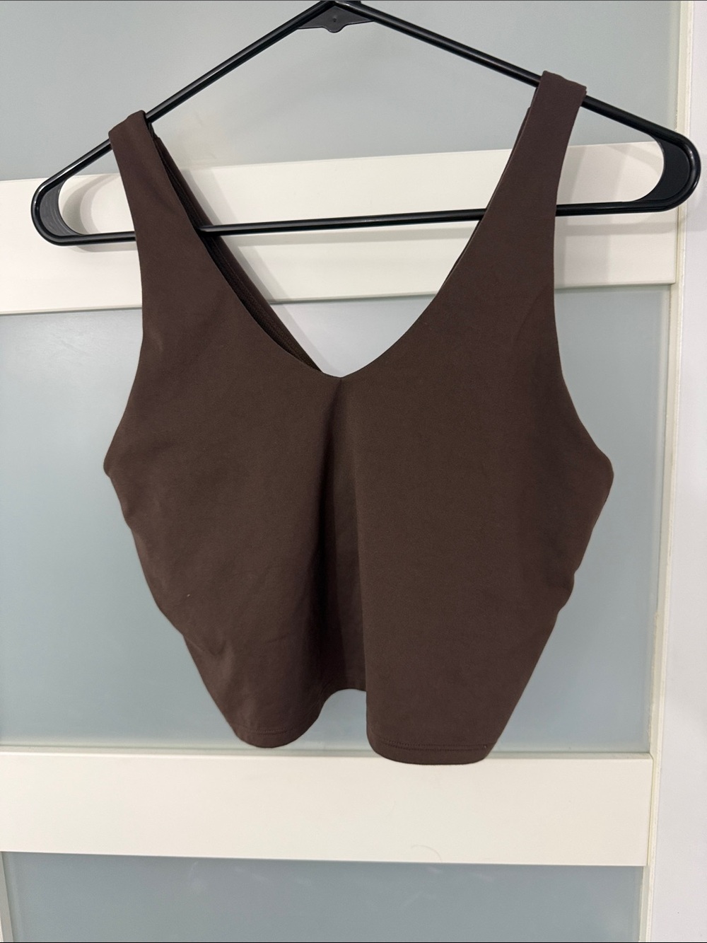 all in motion Chocolate Brown V-Neck Crop Camisole